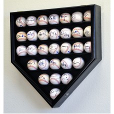30 Baseball Home Plate Display Case Wall Cabinet Holder - Lockable -Ultra Clear   232354684282